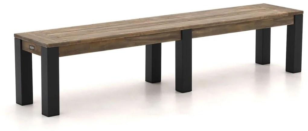 Picknickbank ROUGH  | Teakhout | 3 personen | Tuinbank Grijs/Old Teak Greywash | 210cm | Kees Smit Tuinmeubelen