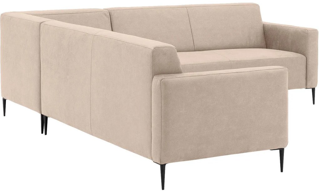 Goossens Key West beige, micro leer, 2,5-zits, modern design