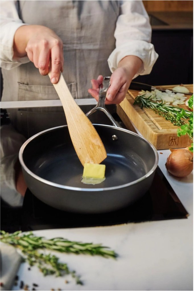 Demeyere Alu Pro 5 Hapjespan met lange steel Ceraforce 24 cm - Alu Pro 5 - Demeyere