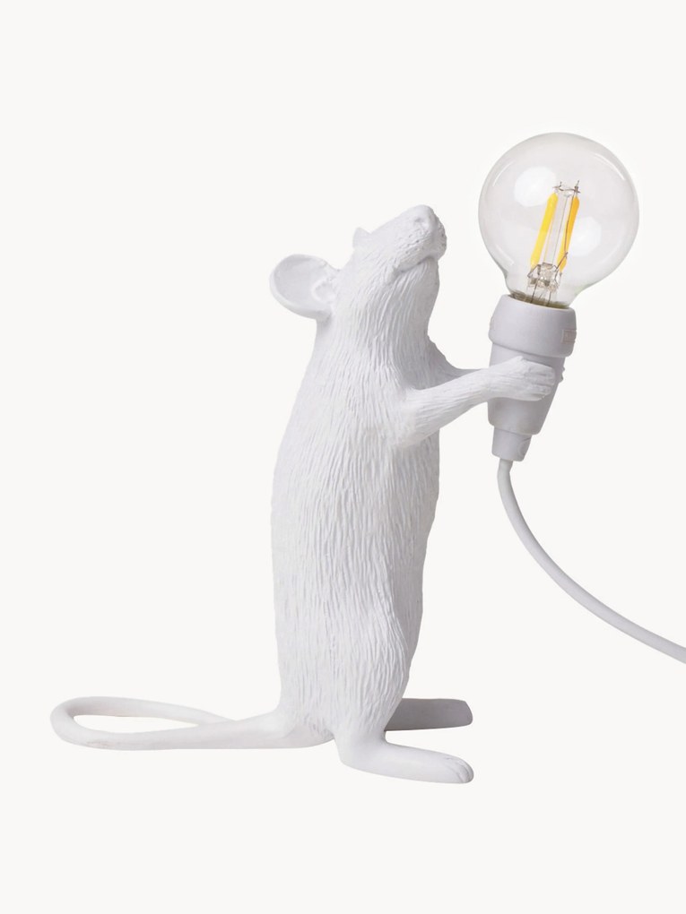 Kleine LED tafellamp Mouse met USB-aansluiting