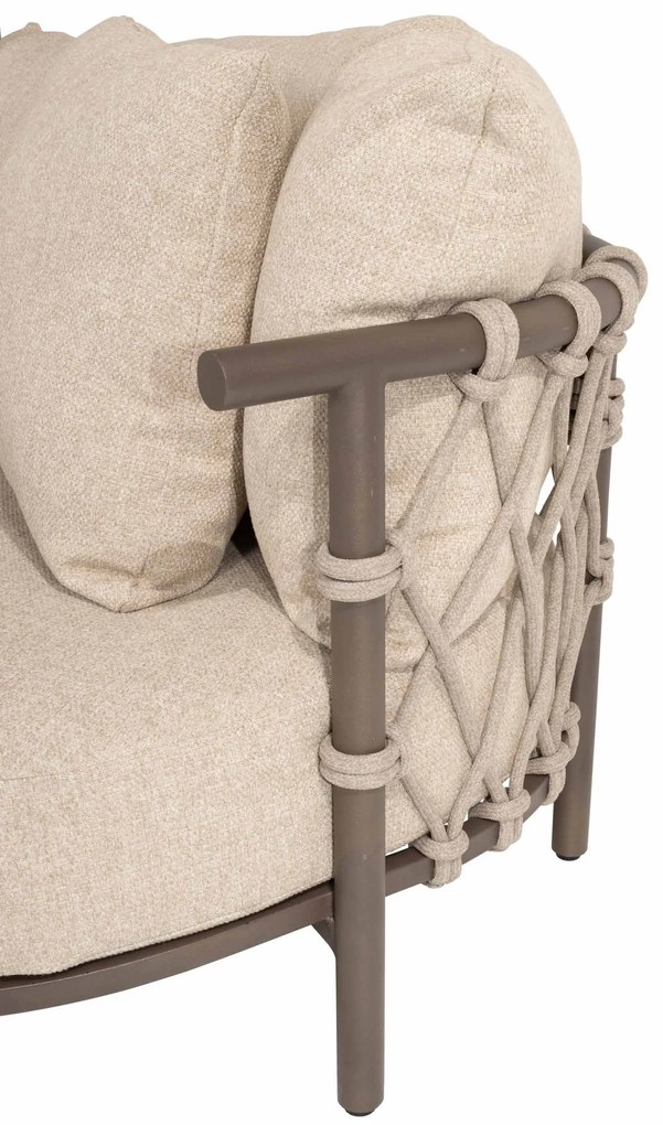 4 Seasons Outdoor Ezra hoek loungebank terre met love island LoungebankLoungeset   bruin weerbestendig