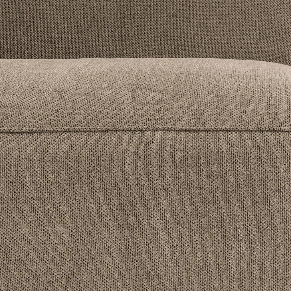 Modulaire 2-zits zitbank van getextureerde stof, Seven