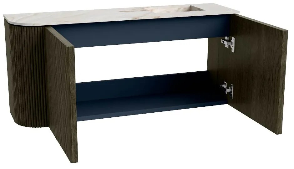Mondiaz Joya DLux 90cm toiletmeubel ronding links shadow met wastafel faye rechts 1 kraangat frappe