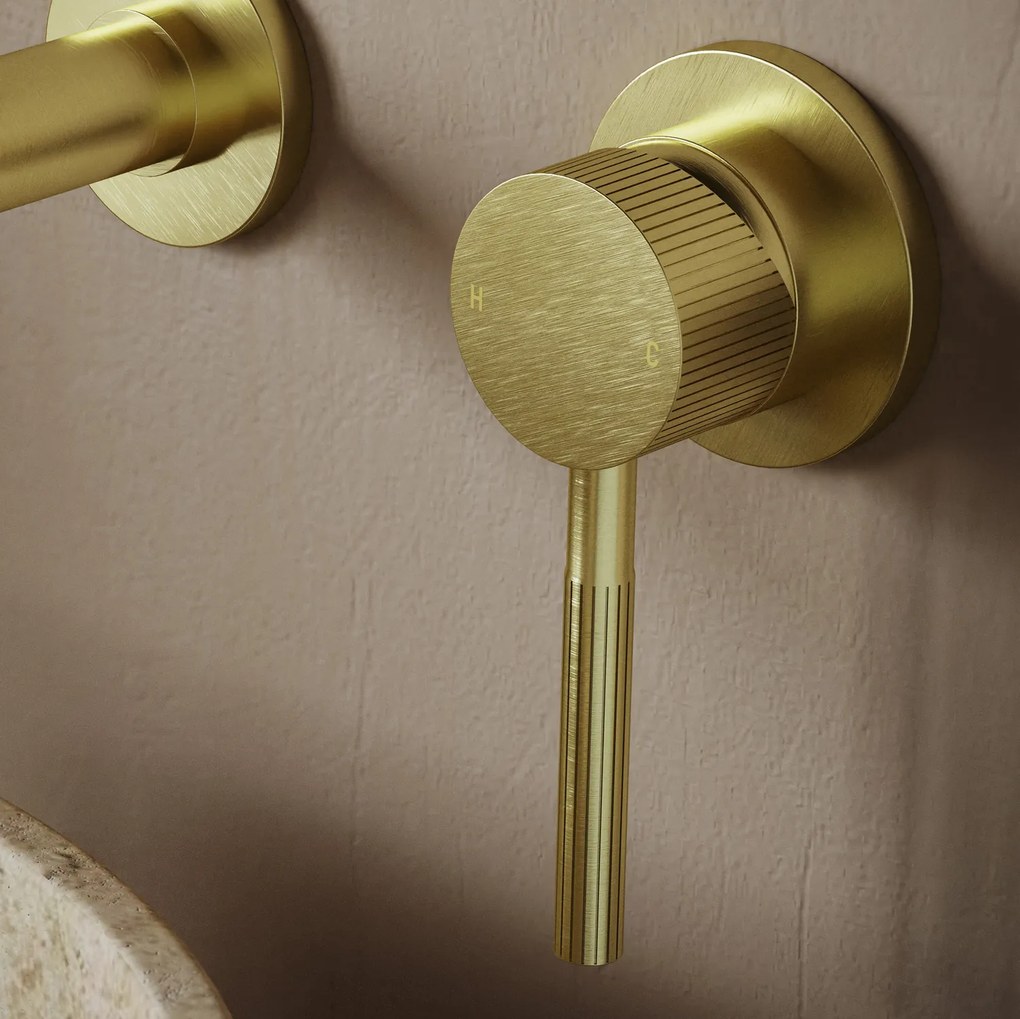 Saniclear Brass Stripes hendel voor inbouw wastafelkraan en staande badkraan (SK24893 en SK24892)