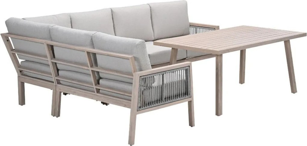 Garden Impressions San Capri lounge dining set 5-delig links - light oak look