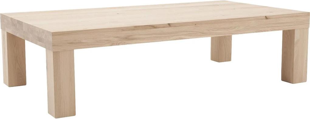 Goossens Salontafel Ivo rechthoekig, hout eiken onbewerkt, stijlvol landelijk, 150 x 40 x 80 cm