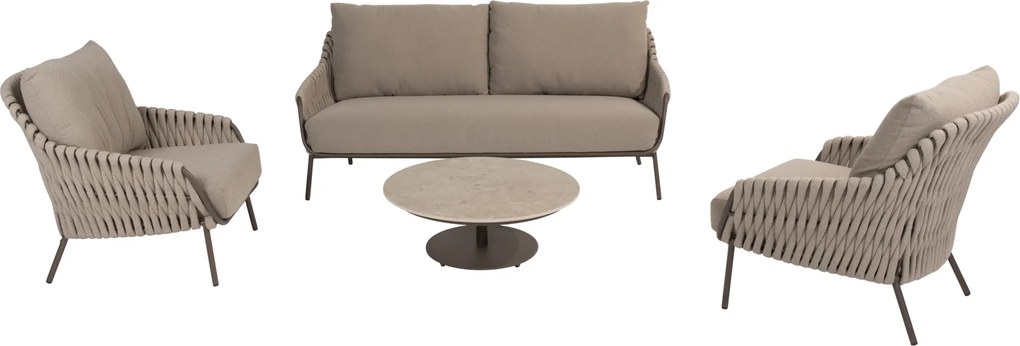 Montera stoel bank loungeset 4 delig keramiek rope terre 4 Seasons Outdoor