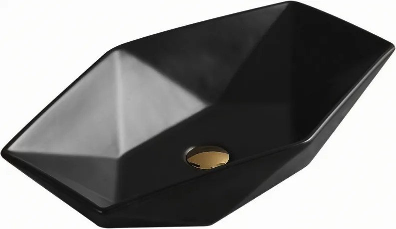 Mexen Elena opbouw wasbak 63 x 41 cm, zwarte matte - 21476385