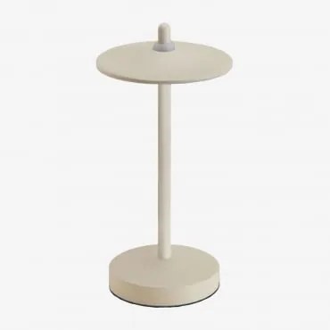 Draadloze Led-tafellamp Van Ijzer Zuniga Tapioca Beige - Sklum