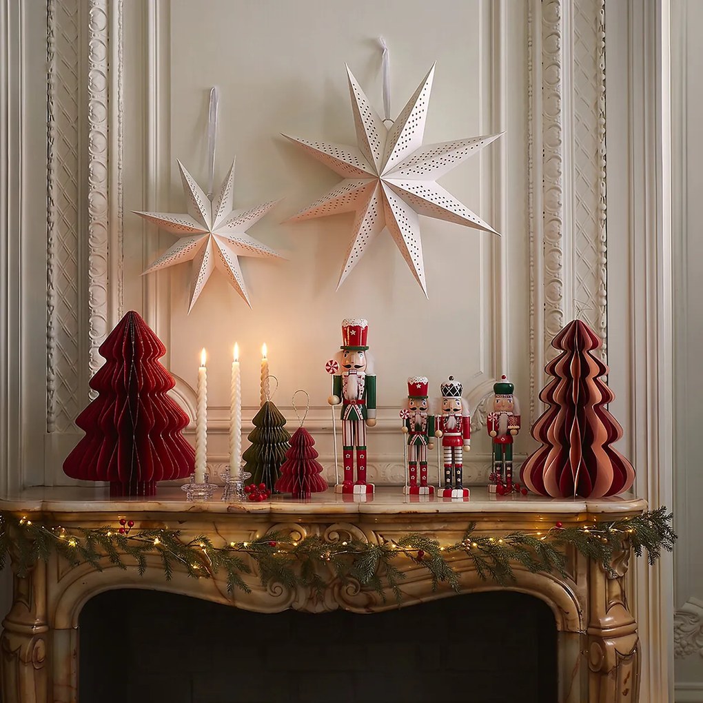 Set van 2 opvouwbare kerstbomen, hoogte 20 cm, CASPAR