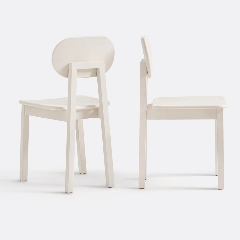 Set van 2 stoelen in essenhout , Tribal