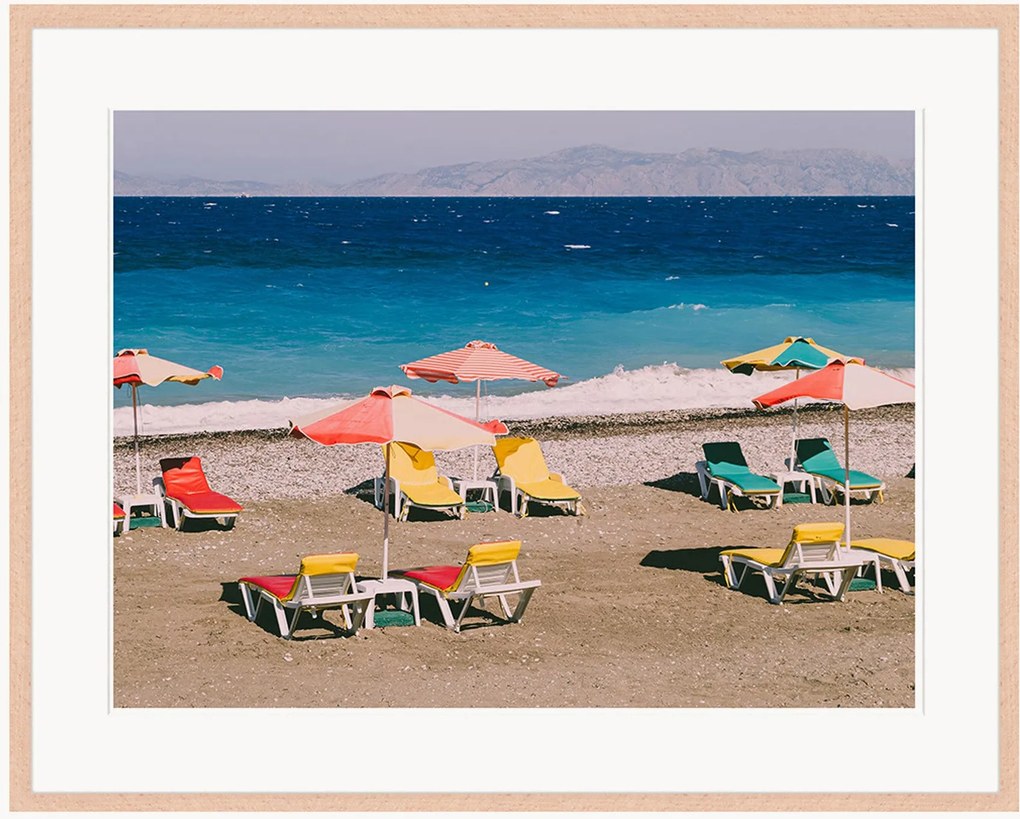 Ingelijste digitale print California Beach
