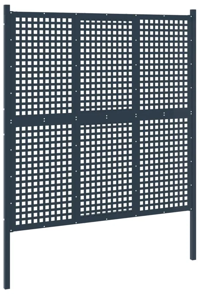 vidaXL Schutting 177x250 cm staal antracietkleurig
