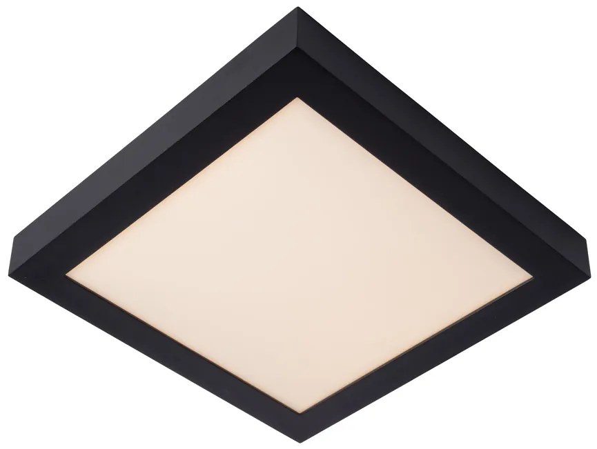 Lucide Brice vierkante plafondlamp 30cm 30W zwart