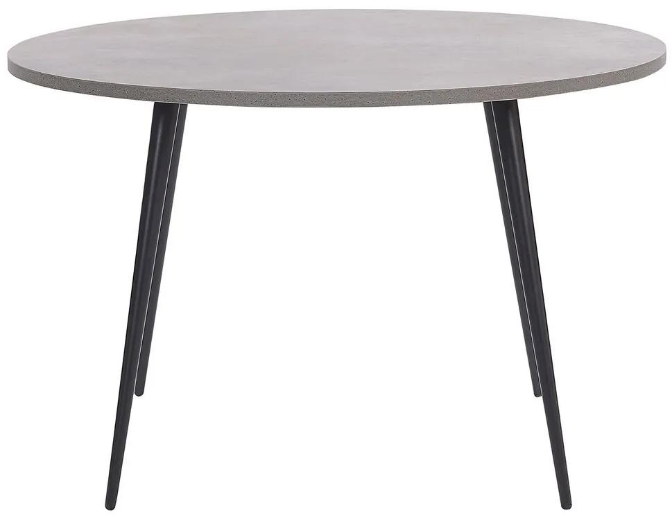 Eettafel betonlook/zwart ODEON Beliani