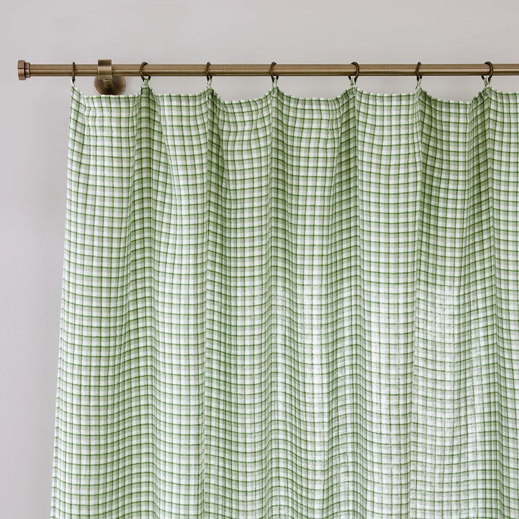 Gingham gordijn, tetra, met ringen, NINON