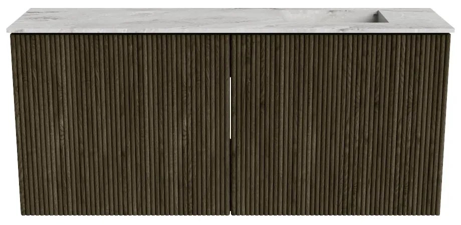 Mondiaz Joya DLux 90cm toiletmeubel shadow met wastafel faye rechts 1 kraangat glace