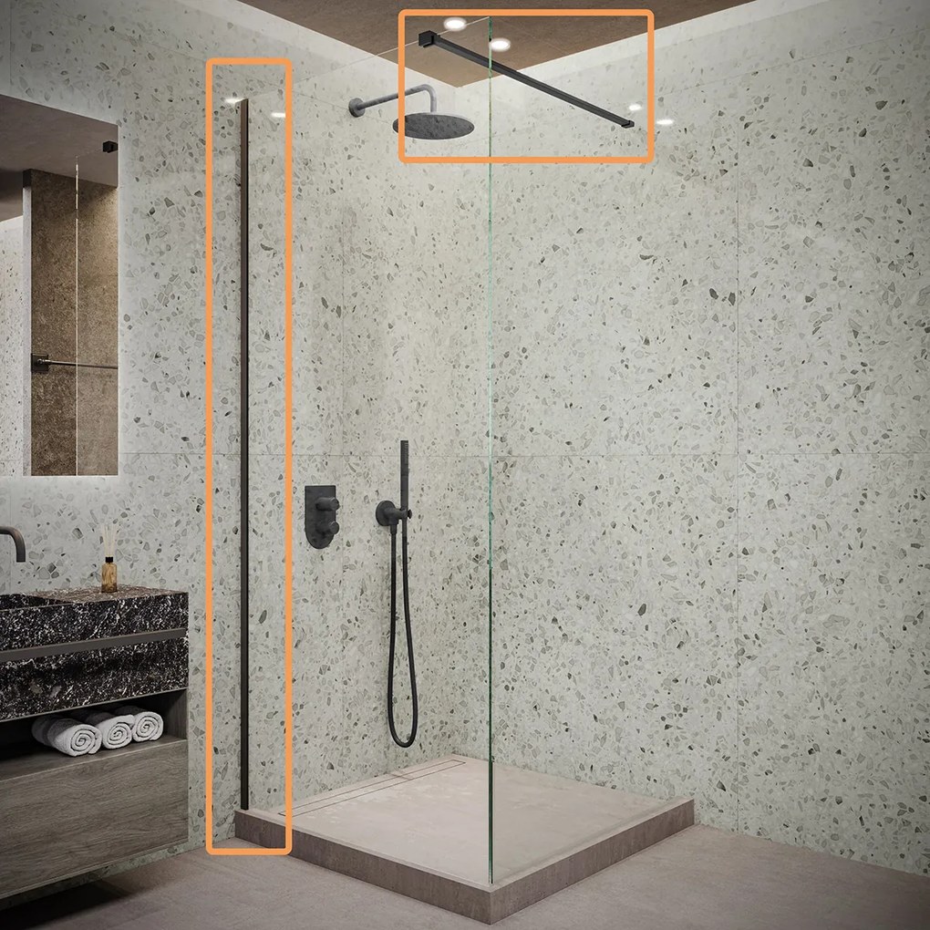 Saniclear Nero Redro profielset zwart mat