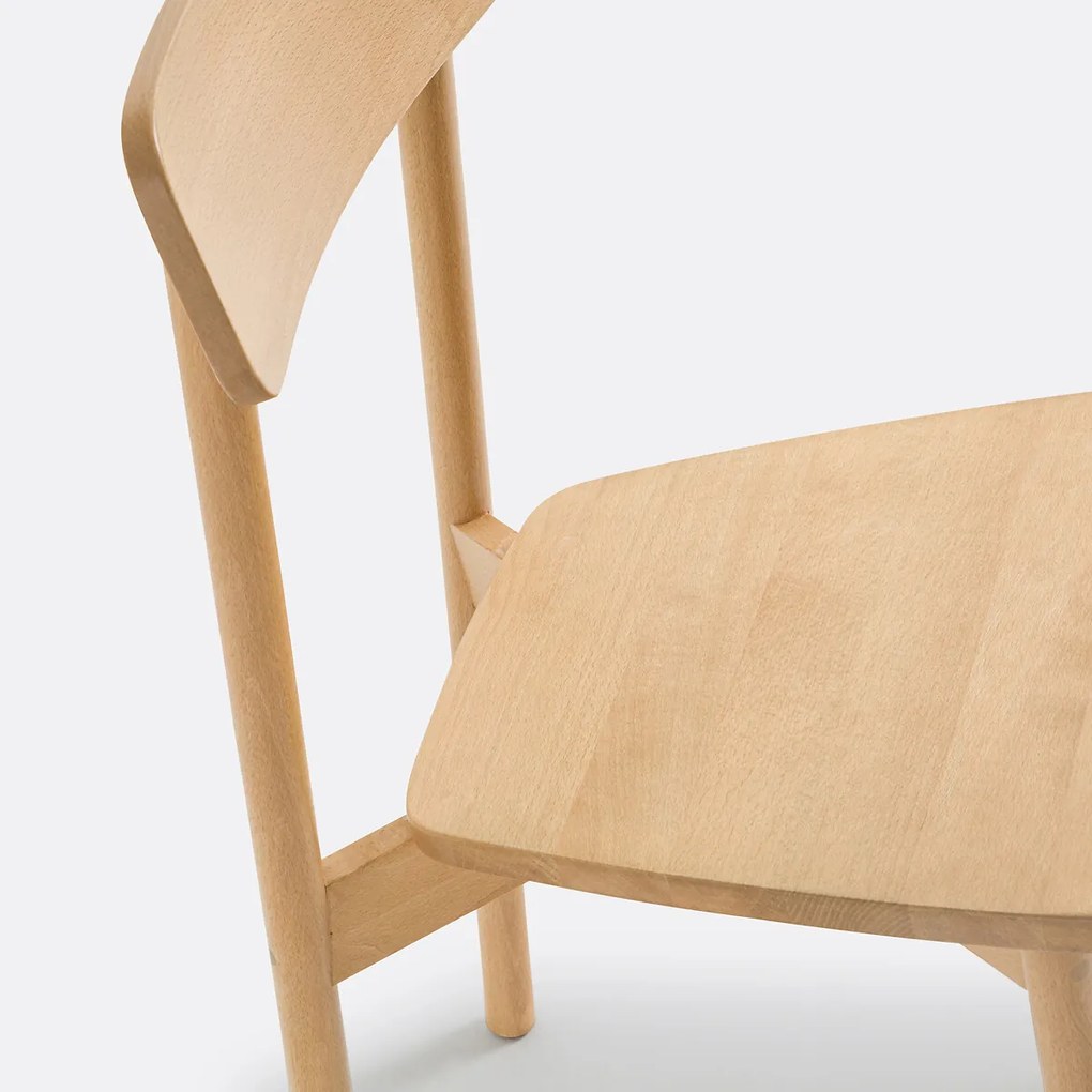 Set van 2 stoelen in massief beukenhout, Jodi