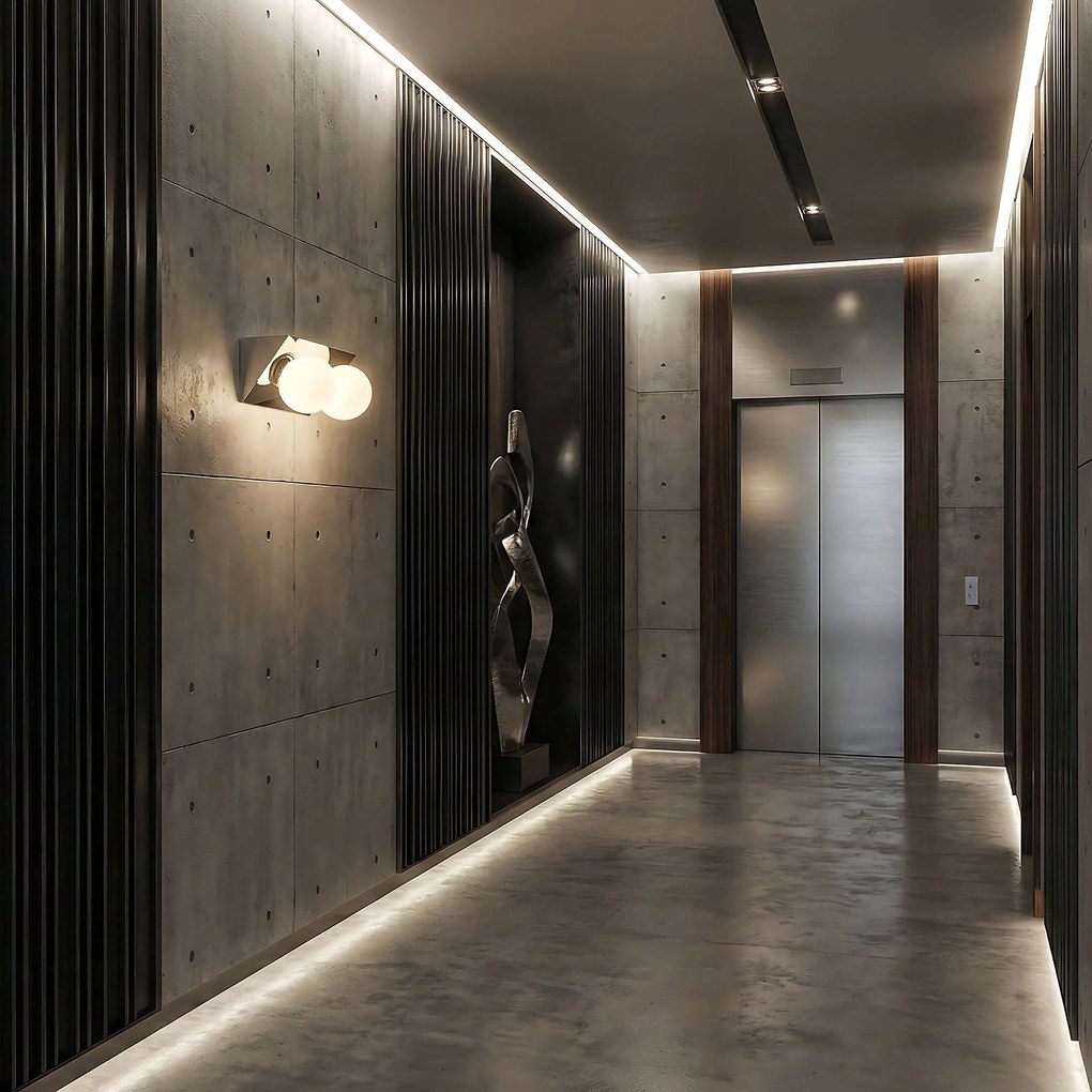 WANDLAMP APP1228-2W Chroom