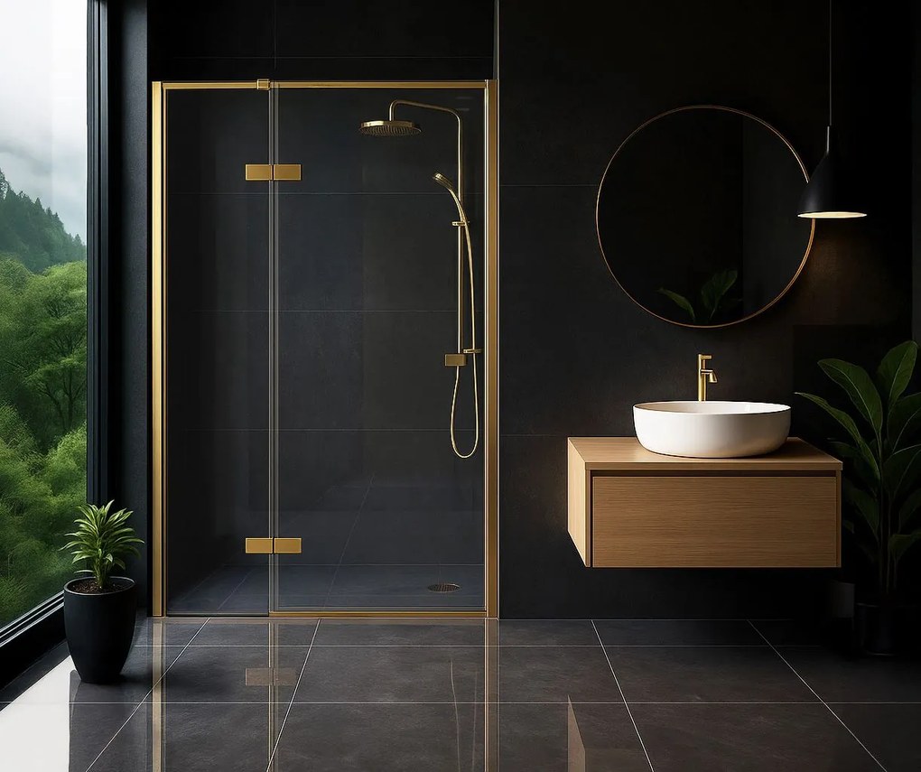 Douchedeuren Rea Atlas 90 Brush Gold