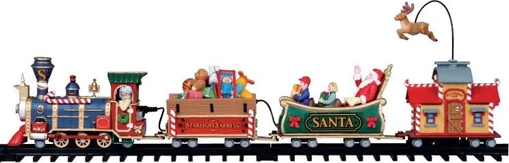 Lemax - 'The Starlight Express' - Verlichte trein met animatie &amp; muziek/geluid - Werkt op batterijen