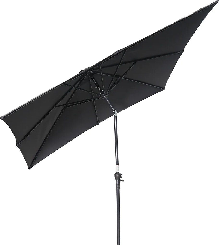 Garden Impressions Lotus stokparasol 250x250 - donker grijs