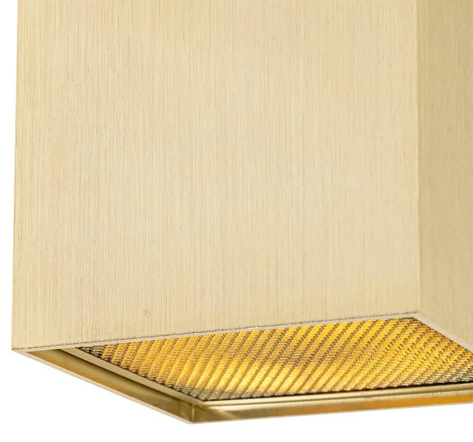 Design opbouwSpot / Opbouwspot / Plafondspot goud GU10 111mm - Box Honey Design GU10 kubus / vierkant Binnenverlichting Lamp