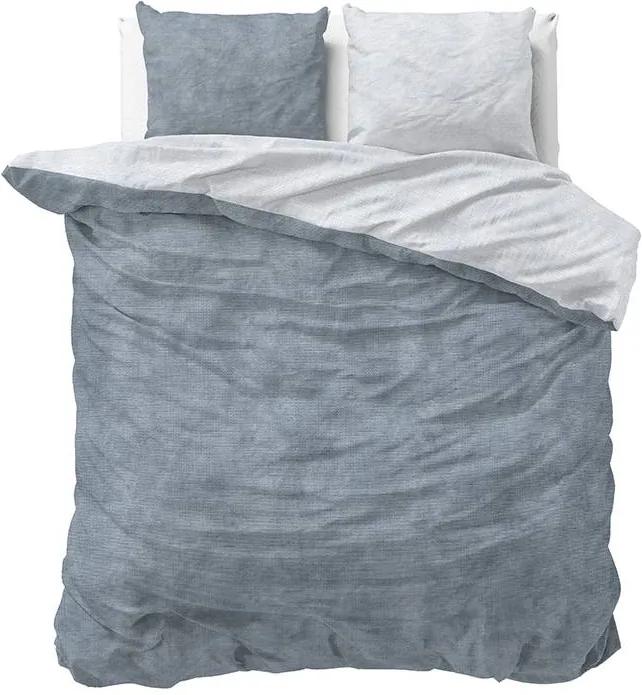 Sleeptime Elegance Twin Washed - Blauw 1-persoons (140 x 220 cm + 1 kussensloop) Dekbedovertrek