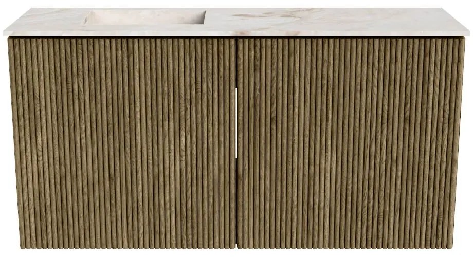Mondiaz Joya DLux 80cm toiletmeubel dusk met wastafel faye links zonder kraangat frappe