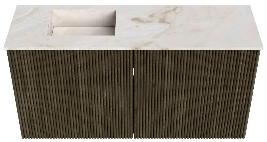 Mondiaz Joya DLux 80cm toiletmeubel shadow met wastafel faye links 1 kraangat frappe