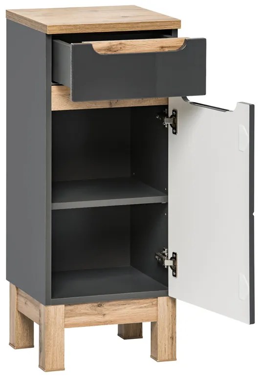 Comad Bali Grey 810 FSC kolomkast 86x35cm eiken/antraciet
