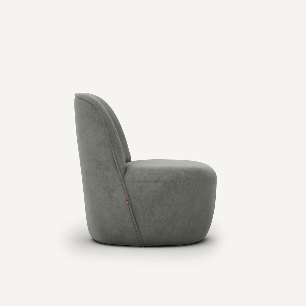 Draaifauteuil in stonewashed fluweel, Rosebury