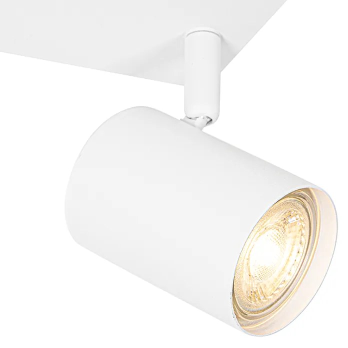 Moderne plafondlamp wit 2-lichts verstelbaar rechthoekig - Jeana