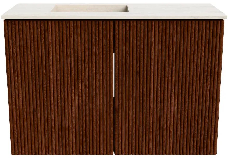 Mondiaz Joya DLux 60cm toiletmeubel ruby met wastafel faye links zonder kraangat meli