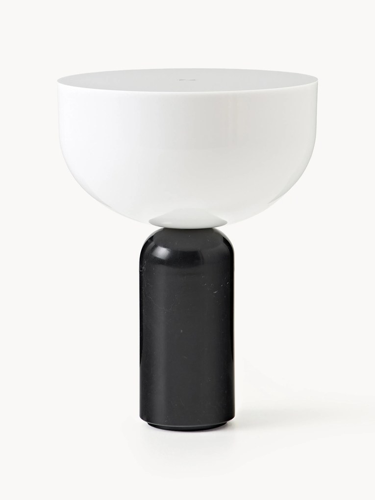 Kleine draagbare LED-tafellamp Kizu van marmer, dimbaar