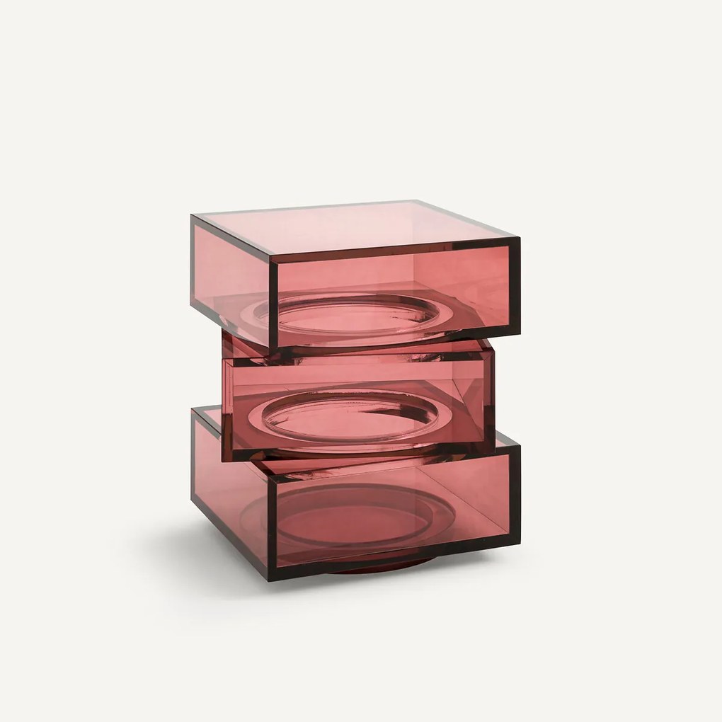 Bijzettafel in acryl kubussen, Akrili.