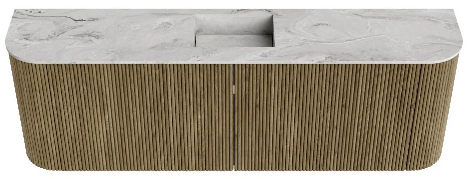 Mondiaz Joya DLux 125cm toiletmeubel ronding links/rechts dusk met wastafel faye midden zonder kraangat glace
