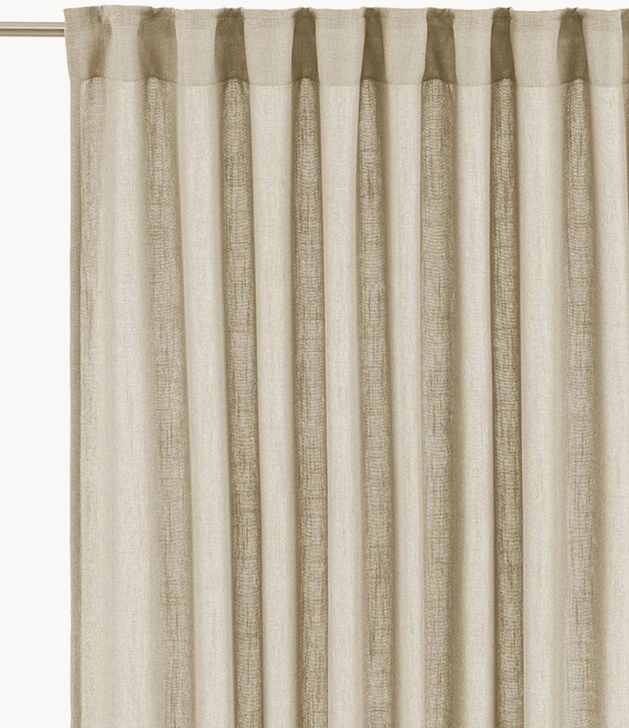 Ondoorzichtige gordijnen met meerdere banden Cecil, 2-delig, B 145 cm