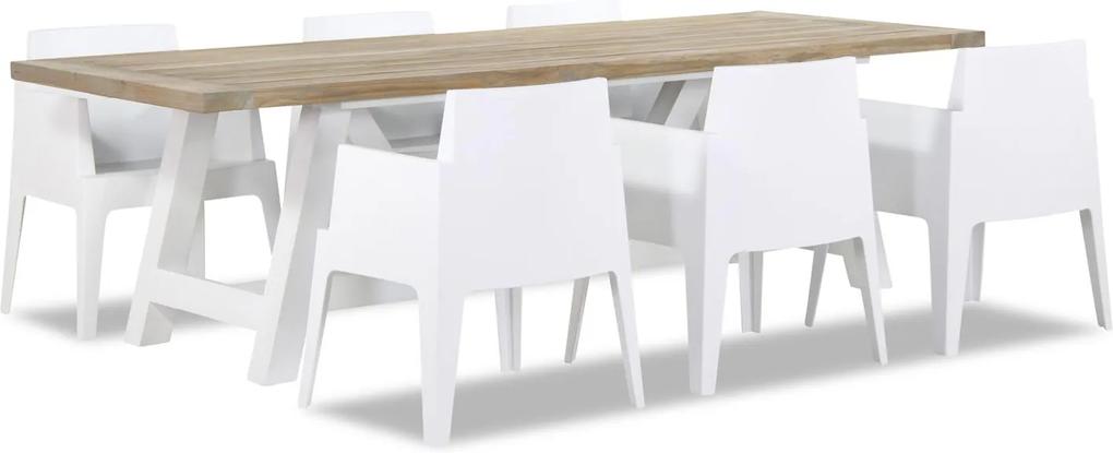 Lifestyle Box/Florence 260 cm dining tuinset 7-delig stapelbaar