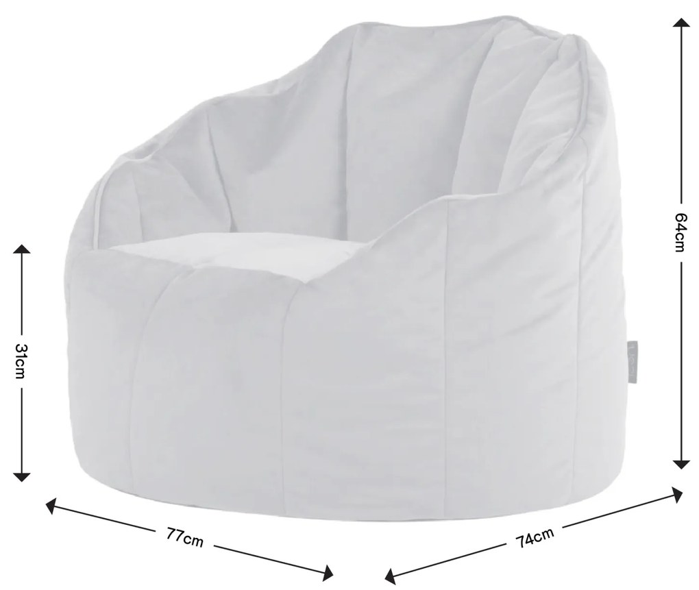 Sirena Zitzak Stoel Velvet - Lichtblauw