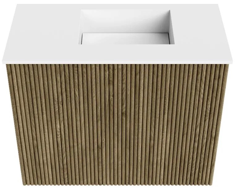 Mondiaz Joya 50cm toiletmeubel dusk met wastafel faye rechts zonder kraangat talc