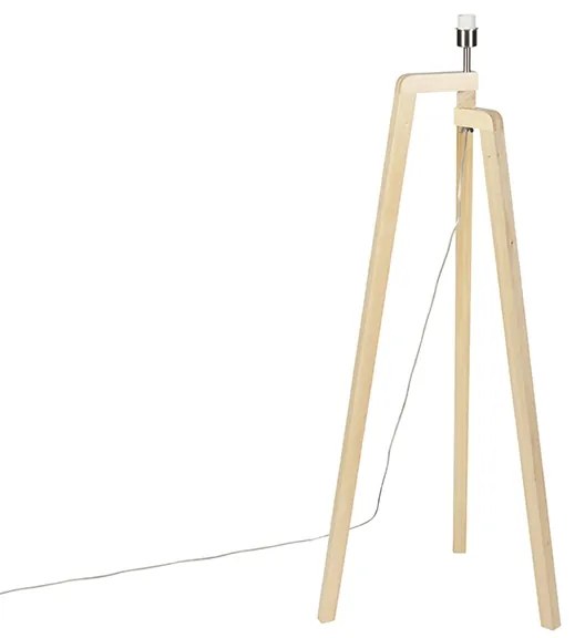 Vloerlamp tripod hout - Puros Landelijk / Rustiek, Modern Binnenverlichting Lamp
