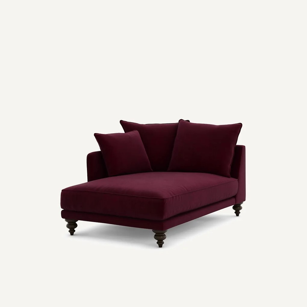 Longchair in fluweel, Lazare