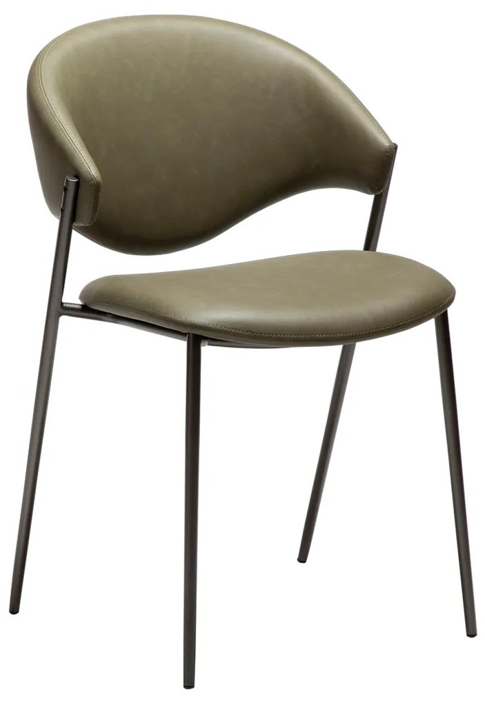 Dan-Form Zone Retro Design Eetkamerstoel Groen Kunstleer