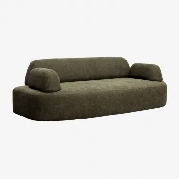 2-zits Modulaire Bank Met Gestoffeerde Armleuning Giorgia Stof Leger Groen - Sklum