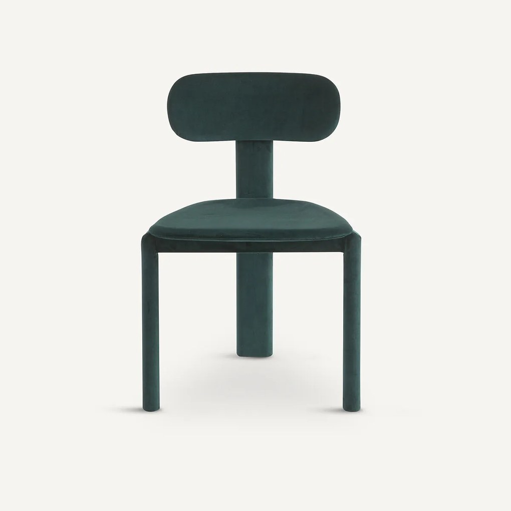 Stoel bekleed met fluweel, design E.Gallina, Marais