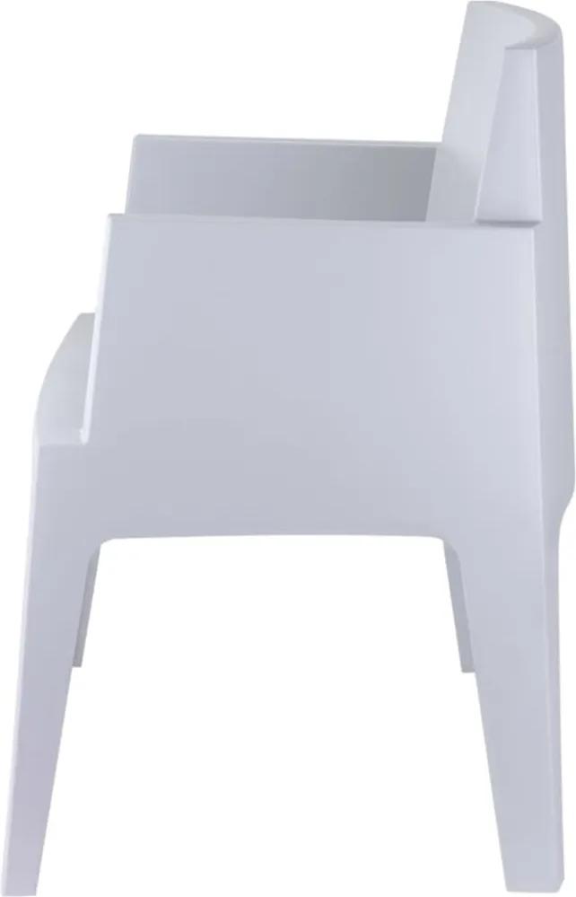 Lichtgrijze design stoel 'PLEMO'