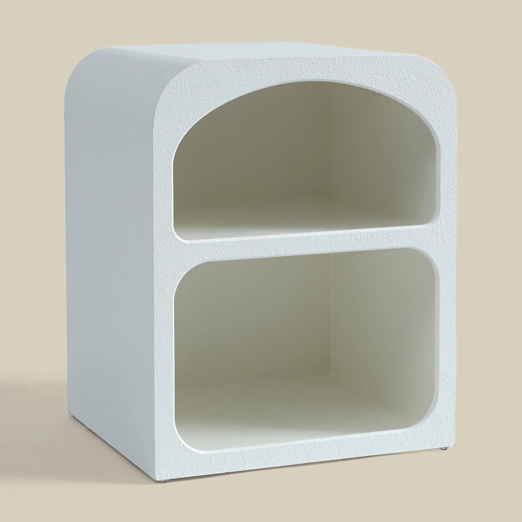 Organisch Nachtkastje Wit - 45x40x55cm.