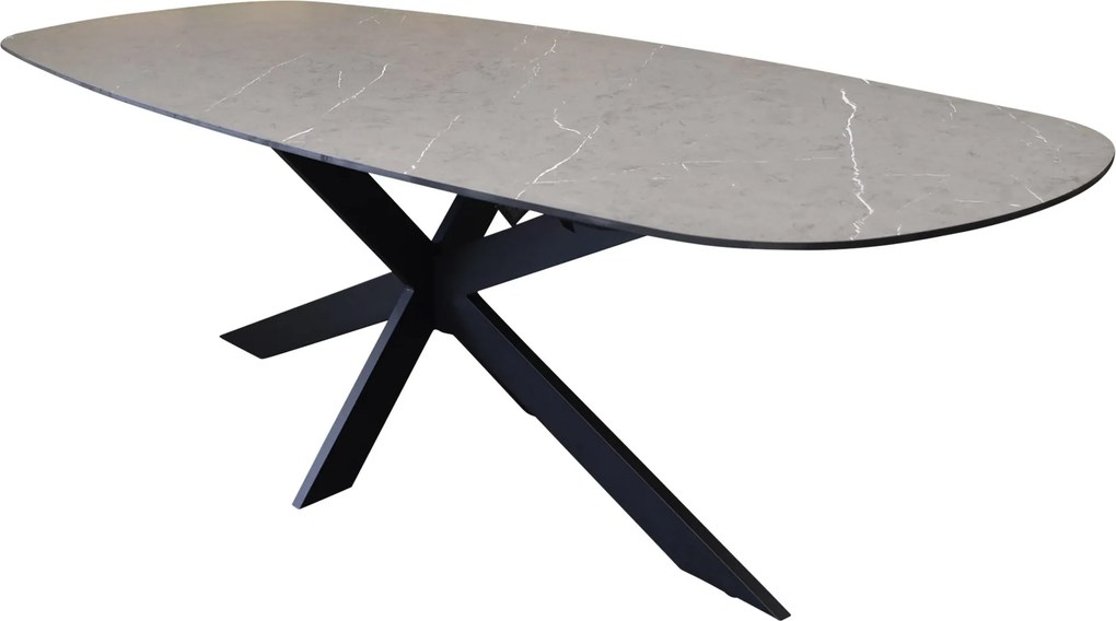 San Francisco low dining tafel ceramic blad 240x100xH69 cm antraciet
